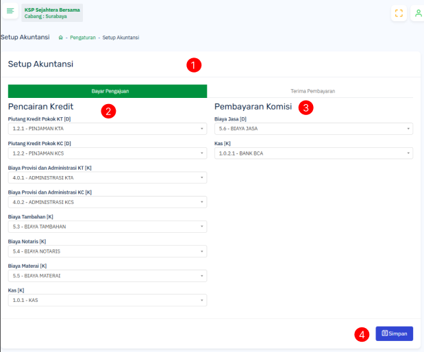 Halaman Setup Akuntansi 0
