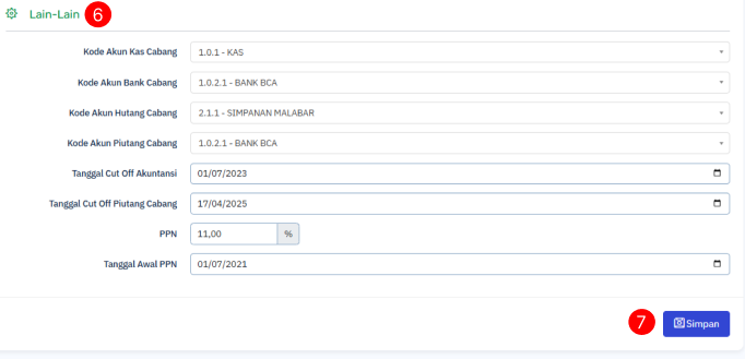 Halaman Setup Perusahaan 4